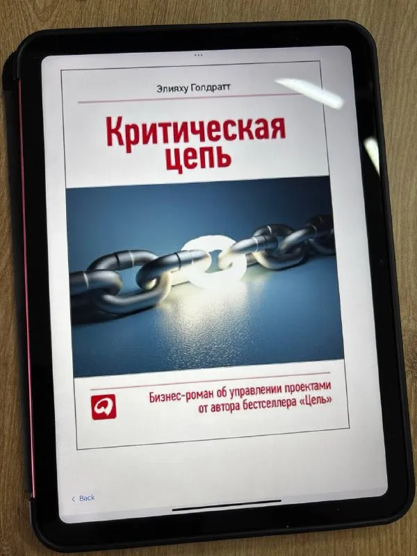 Обложка книги «Критическая цепь» Элияху Голдратта